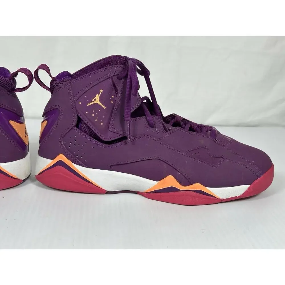 NIKE AIR JORDAN TRUE FLIGHT Girls 7Y‎ Purple Orange Grape Sneakers 342774-517